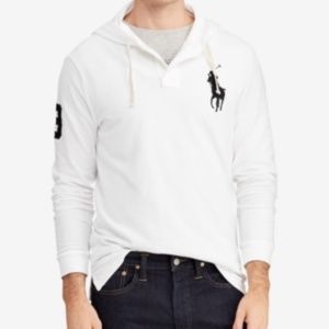 NWT Ralph Lauren LS Mesh Big Pony Hoodie Pullover